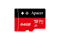 Apacer memory Gaming card V30 A1, 64GB, micro SDXC, AP64GMCSX10U7-RAGC, UHS-I U3 (Class 10), with adapter