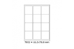 Self-adhesive labels 66 x 70 mm, 12 labels, A4, 100 sheets