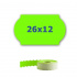 Price labels for labeling pliers, 26mm x 12mm, 900pcs, signal green
