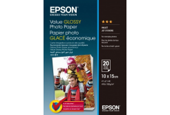Epson Value Glossy Photo Paper, bílý lesklý foto papír 10x15cm, 183 g/m2, 20 pcs C13S400037