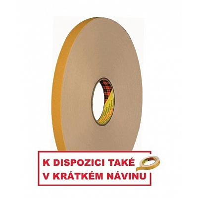 3M 9528W Foam double-sided adhesive mounting tape, white, thickness 0.8 mm, 19 mm x 66 m