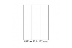 Self-adhesive labels 70 x 297 mm, 3 labels, A4, 100 sheets