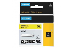 Dymo Rhino 1805431, 24mm x 5,5m, black text/yellow tape, original tape