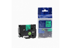 Compatible tape Brother TZ-751 / TZe-751, 24mm x 8m, black text / green tape