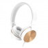 HP DHH-1206 White headphones with microphone, volume control, white-gold, classic type 3.5mm jack