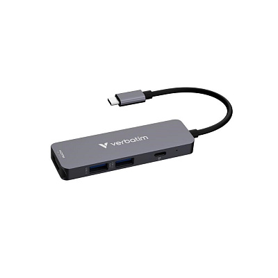 VERBATIM Docking station USB-C, 4v1, HDMI, USB-C PD, USB 3.0, USB 2.0, grey