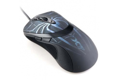 A4Tech Mouse XL-747H, 3600 DPI, laser, 7 buttons, wired USB, blue, gaming