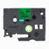 Compatible tape Brother TZ-FX711 / TZe-FX711, 6mm x 8m, flexi, black text / green tape