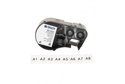 Brady M4C-375-422 / 170730, 9.53 mm x 7.62 m, Polyester, black text / white tape