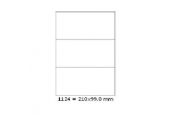 Selfadhesive labels 210 x 99 mm, 3 labels, A4, 100 sheets