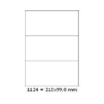Self-adhesive labels 210 x 99 mm, 3 labels, A4, 100 sheets