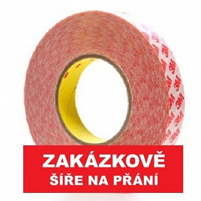3M™ double-sided tape GPT-020F, transparent, thickness 0.2 mm, plastic liner 1000 mm x 50 m