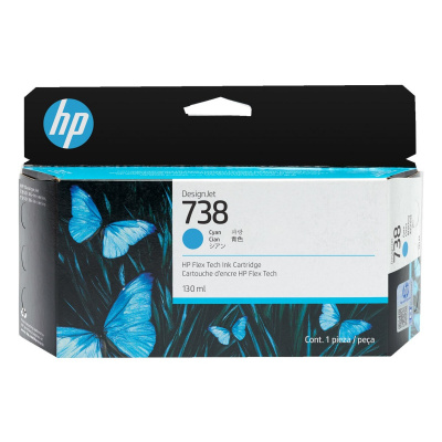HP 738 498N5A cyan original ink cartridge