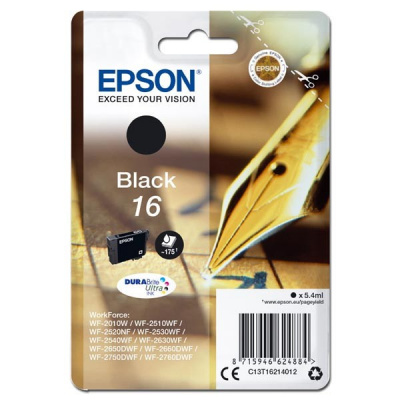 Epson 16 C13T16214012 black original ink cartridge