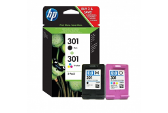 HP 301 N9J72AE black/color (black/color) original ink cartridge, expired