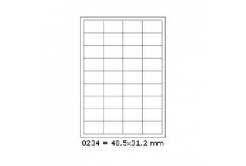 Self-adhesive labels 48,5 x 31,2 mm, 36 labels, A4, 100 sheets