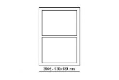 Self-adhesive labels 180 x 130 mm, 2 labels, A4, 100 sheets