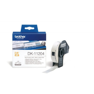 Brother DK-11204, 17mm x 54mm, paper roll, 400 labels
