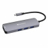Verbatim 32151 USB C (3.2) hub 8-port, cable length 15cm, 1x USB C, 3x USB A, 2x HDMI, 1x SD 3.0, grey