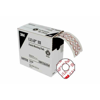 3M Leap III Finish Blocking Pads 1693M, 1 roll = 1000 pads with a diameter of 18 mm