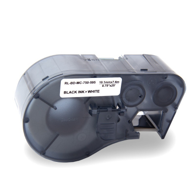 Brady MC-750-595-WT-BK / 143372, Labelmaker Tape, 19.05 mm x 7.62 m, black text / white tape, compatible tape