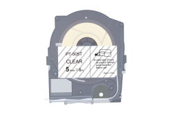 Max LM-505T, 5mm x 8m, transparent compatible tape