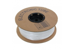 PVC oval marking tube, diameter 2,0-2,8mm, cross section 0,75-1,0mm, white, 100m