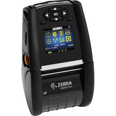 Zebra ZQ610 Plus ZQ61-AUX2E14-00 mobile printer, 2"/48mm; English/Latin fonts, ZPL, Wi-Fi 6 Dual Radio (802.11AX / BT5.x), Linerless Platen, 0.75" Core, Group E, Shoulder strap, Belt clip