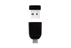VERBATIM Flash Disk 32GB Store 'n' Stay Nano + micro USB OTG adaptor, USB 2.0, black