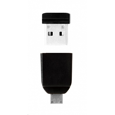 VERBATIM Flash Disk 32GB Store 'n' Stay Nano + micro USB OTG adaptor, USB 2.0, black