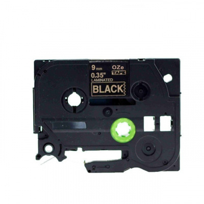 Compatible tape Brother TZ-324 / TZe-324, 9mm x 8m, gold text / black tape