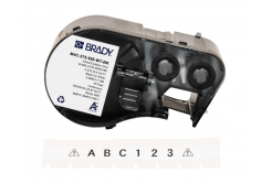Brady M4C-375-595-WT-BK / 170843, 9.53 mm x 7.62 m, Vinyl, black text / white tape