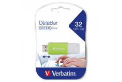 Verbatim 49454 DataBar, USB flash drive, USB 2.0, 32GB, green