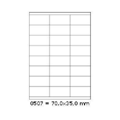 Self-adhesive labels 70 x 35 mm, 24 labels, A4, 100 sheets