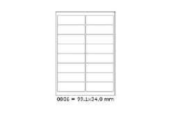 Selfadhesive labels 99,1 x 34 mm, 16 labels, A4, 100 sheets