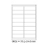 Self-adhesive labels 99,1 x 34 mm, 16 labels, A4, 100 sheets