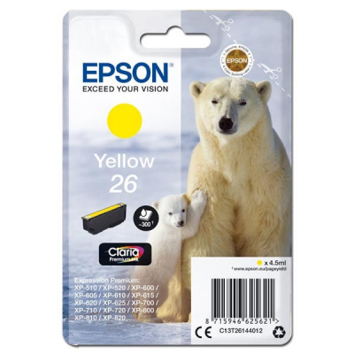 Epson T26144012, T261440 yellow original ink cartridge