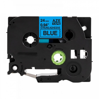 Compatible tape Brother TZ-S551 / TZe-S551, 24mm x 8m, extr.adh. black text / blue tape