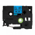 Compatible tape Brother TZ-S551 / TZe-S551, 24mm x 8m, extr.adh. black text / blue tape
