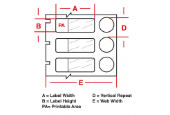 Brady BPT-606-461 / 217071, thermo paper labels, 25.40 mm x 9.53 mm