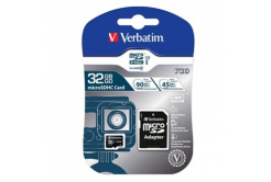 Verbatim 47041 Micro Secure Digital Card Pro U3, memory card, micro SDHC, 32GB, UHS-I U3 (Class 10), V30, with adapter
