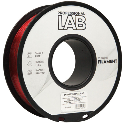 Professional Lab FG-P200-E1, 3D filament, PETG, 1.75mm, 1000g, Transparent Red