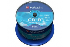 VERBATIM CD-R (50-Pack) Spindle/Extra Protection/DL/52x/700MB