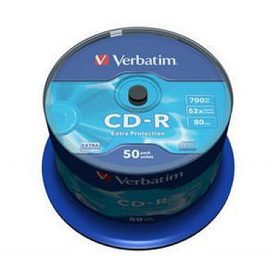 VERBATIM CD-R (50-Pack) Spindle/Extra Protection/DL/52x/700MB