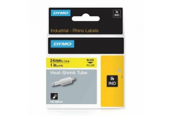 Dymo Rhino 1805444, 24mm x 1,5m, black text/yellow tape, original tape
