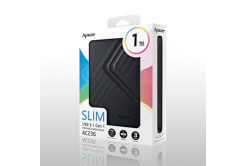 Apacer external hard disk, AC236, 2.5", USB 3.0 (3.2 Gen 1), 1TB, AP1TBAC236B-1, black