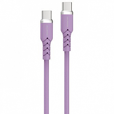 Powerton ENERGY PASTEL EDITION USB-C Cable, 100W, 1 m, silicone, purple