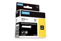 Dymo 1734523, 24mm x 5,5m, black text/white tape, original tape