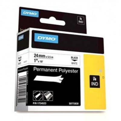 Dymo 1734523, 24mm x 5,5m, black text/white tape, original tape