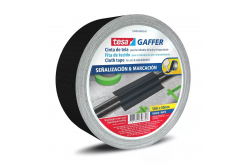Tesa 53949 Matt Gaffer Tape, black matte cloth tape, 50 mm x 50 m